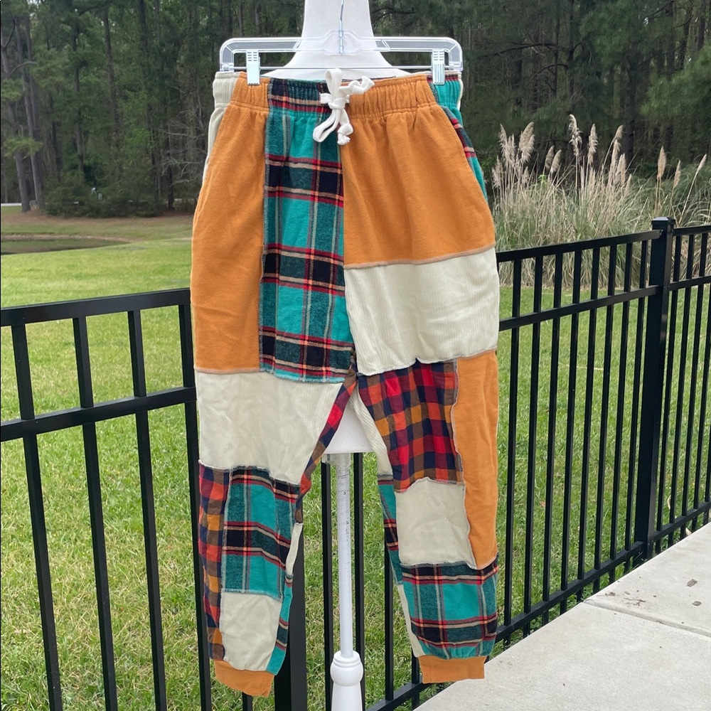 Urban Outfitters Patchwork Vibrant Fun Print Joggers